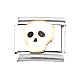 White skull - enamel Italian charm - Click Image to Close